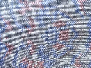 アンティーク　抽象模様織り出し本場大島紬着物